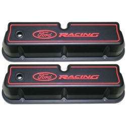 1965-73 Ford Racing Tall Valve Cover Black with Red Ford Racing Logo